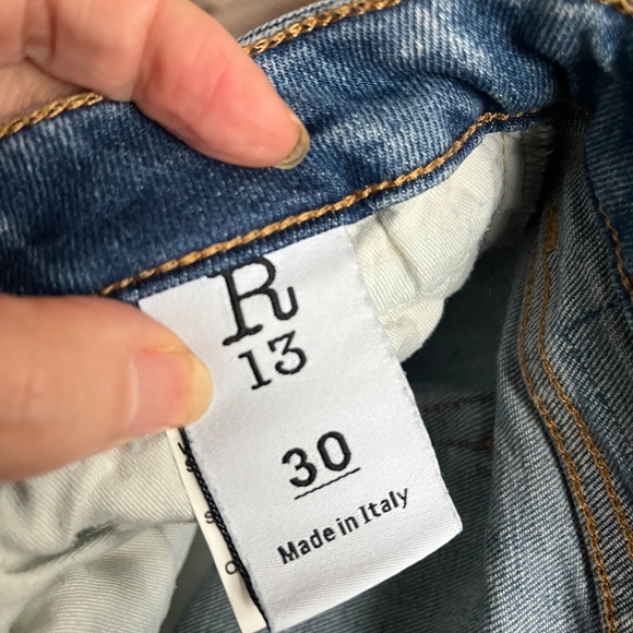 R13 Women's Blue Straight Jeans - Picture 5 of 7